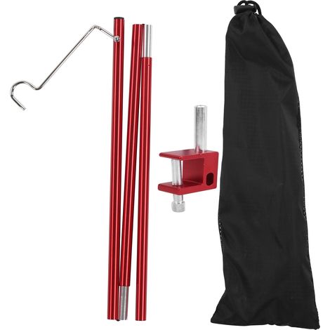 Poteau de lampe de table de camping pliable en alliage d'aluminium, support de lampe portable pour l'extérieur