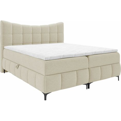 Cama continental Littera, Freya 210.03, Continental, Doble, 200x200, Tapiz, Somieres, 204x210x120cm
