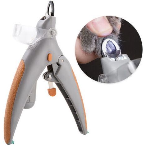Coupe-ongles pour chat pour animaux de compagnie, lumiere de remplissage a LED et ligne anti-coupure pour le sang avec loupe 5 fois (batterie integree dans l'expedition) (1/3)