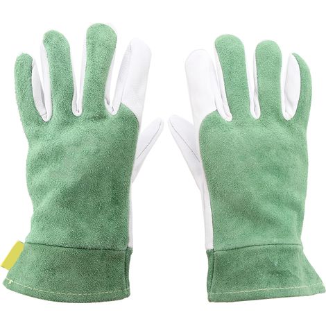 Gants de soudure TIG en cuir de chèvre, résistants à l'oxyfluorure, ignifuges, isolants thermiques, souples et anti-abrasion (1/5)