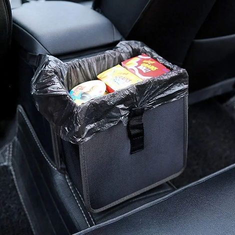Hängender Auto-Mülleimer, wasserdicht, auslaufsicher, faltbare Aufbewahrungsbox, tragbar und großes Fassungsvermögen für Limousine, LKW und SUV (1/5)