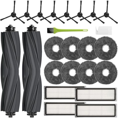FOREHILL Accessoires pour Dreame L10s Pro  L10s Pro Gen2  L10s Plus  L10 Prime, Pièces de Rechange avec 2 Brosse Principale, 8 Serpillières, 4 Filtre, 8 Brosse Latérale (1/5)