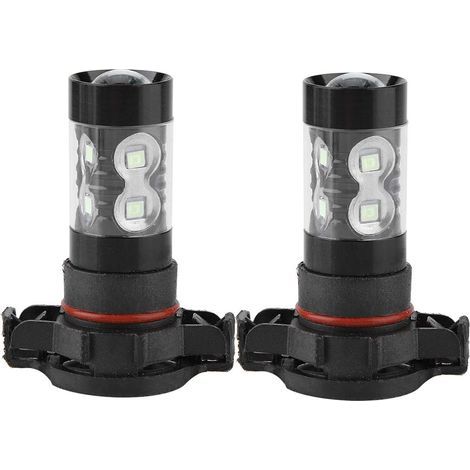 2Pcs h16 5202 Phare à LED, 8000K Bleu glace 100w Ampoules de Phare Kit Phare Antibrouillard Voiture Lampe. (1/5)