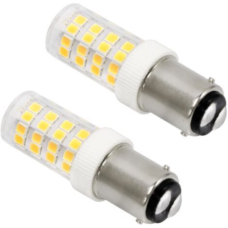 NALOOKAMIC 5W LED Ampoule Machine à Coudre B15d, 220-240V, 500LM Blanc Chaud 3000K, 40W Lampe Incandescence Équivalent, Non-Dimmable, Ampoule à Baïonnette B15 pour Machine à Coudre, Hotte Aspirante, 2 (1/5)