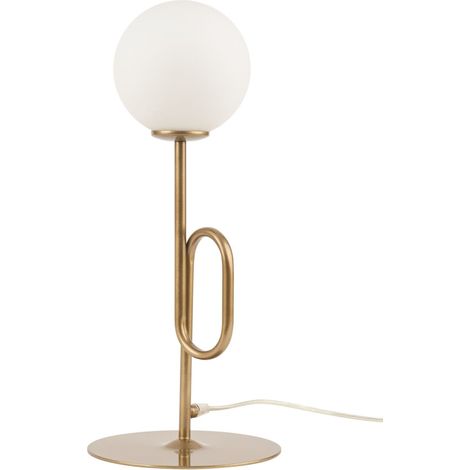 Lampe à poser minimaliste dorée verre opale Tes G9 Sigma (1/2)