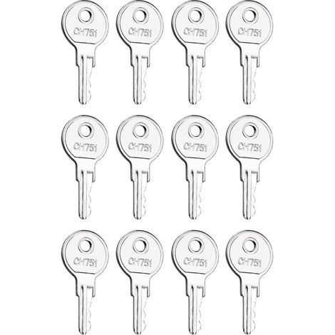 Set of 12 universal replacement keys CH751 for motorhome hatch (1/5)