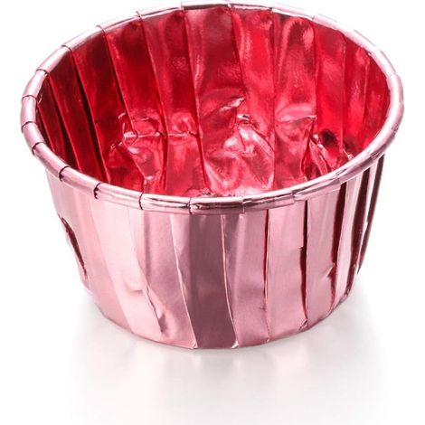 Cupcake Wrappers Party Supplies Outils Or Argent patisserie Gateau Liner Muffin de Cuisson Sertissage Cas Moule gateau Coupes Papier (50pcs, Rose) (1/5)