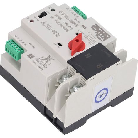 Commutateur transfert automatique bipôle 2P source secours PC argent 80A AC230V pour coffret PZ30 (1/5)