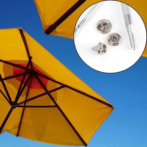 Kit de boutons-pression et vis de 15 mm pour accessoires de bâches et de tentes de bateaux (1/4)