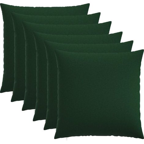 Housse de coussin 6 pc HEERLEN Vert foncé 55 x 55 cm Tissu vidaXL