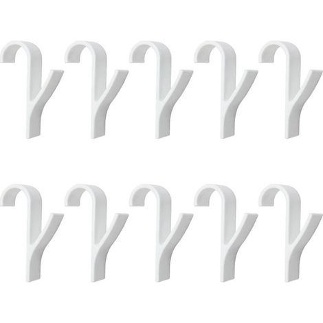 10 pièces Crochet Radiateur, Crochet pour Radiateurs plastique Blanc,Crochet radiateur sèche serviette, Accroche Serviette Salle de Bain, Crochet pour Salle de Bain, Cuisine(Blanc) (1/4)