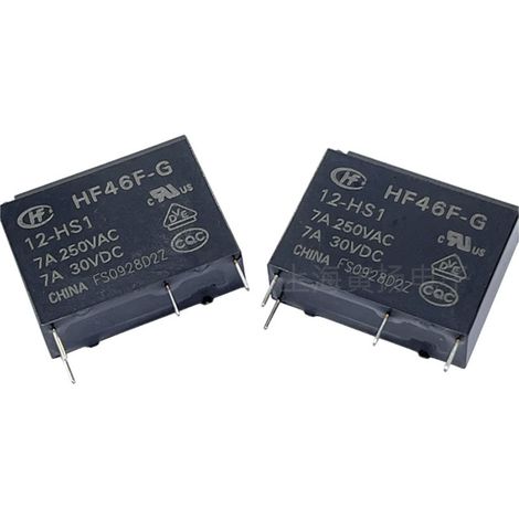 Relais de signal électromagnétique HF46F-G/12-HS1 12 V CC 7 A, neuf et d'origine, de Xiamen Hongfa