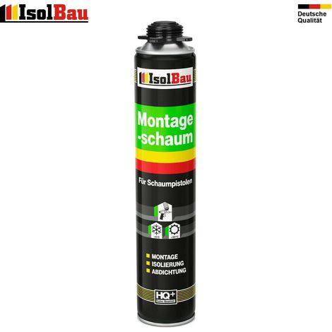 Isolbau – Mousse polyuréthane expansive B2 750 ml – Haute stabilité de forme – Excellente adhérence sur tous supports – Pour isolation et montage professionnel (1/5)