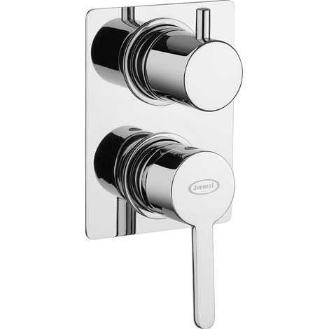 Miscelatore doccia incasso con deviatore monoleva Jacuzzi rubinetteria Sunset ottone cromato 0SU00400JA02 (1/2)