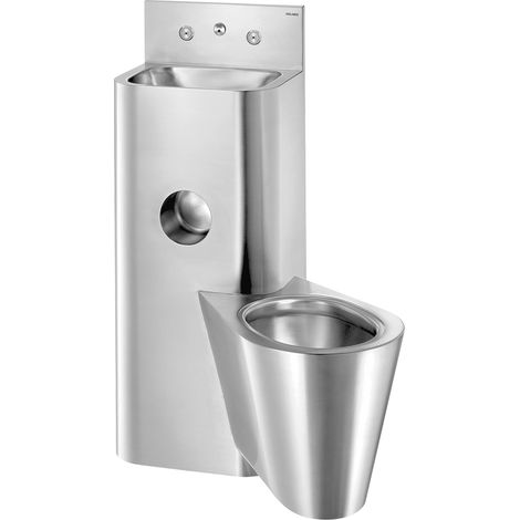 Delabie Kombi prisonnier KOMPACT TC, WT, montage mural WC, acier inoxydable 1.4301 sat (1/2)