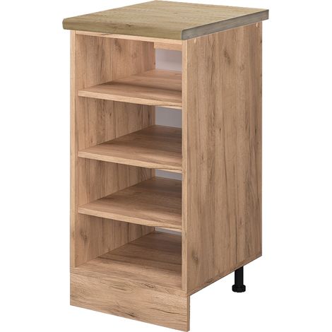 Küchenregal R-Line, Goldkraft Eiche, 40 cm , AP Eiche, Vicco