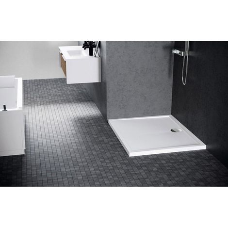 Novellini Olympic New receveur de douche acrylique carré 90x90x11.5cm blanc (1/2)