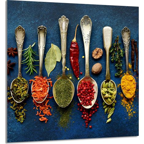 Panneau en verre POUR la cuisine 60x65 Épices (1/5)
