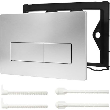 Plaque de commande wc suspendu, plaque de déclenchement wcà double chasse d’eau, compatible avec GEBERIT SIGMA01 UP300/320, 115.770.11.5, (Argent) (1/5)
