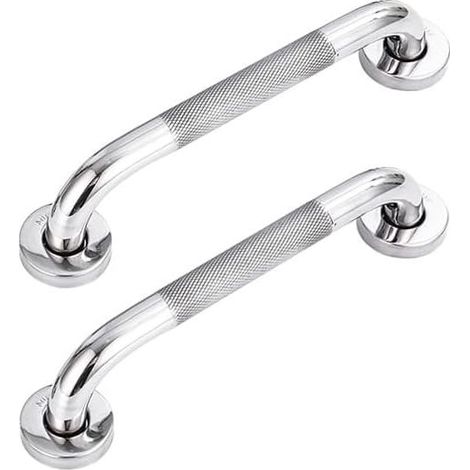 LaBlanc - Set mit 2 Haltegriffen aus Edelstahl 304 für Badezimmer mit rutschfestem Griff, für Badewanne, Toilette, Badezimmer, Treppengeländer (1/5)