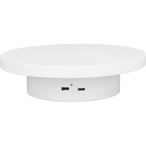 Weißer, automatischer 360°-Drehteller, 3 kg Tragkraft, elektrischer Drehtellerständer für Geschäfte, Durchmesser 15 cm/6 Zoll (1/5)