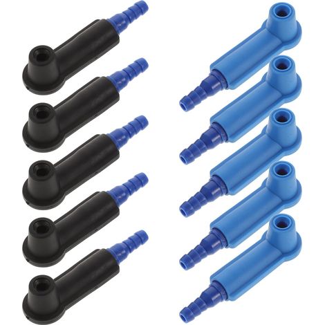 Kit de Purgeur de Frein à Disque 10 Pièces Connecteurs Bleu et Noir Outils Raccords pour Vidange Liquide de Frein sur Voiture (1/5)