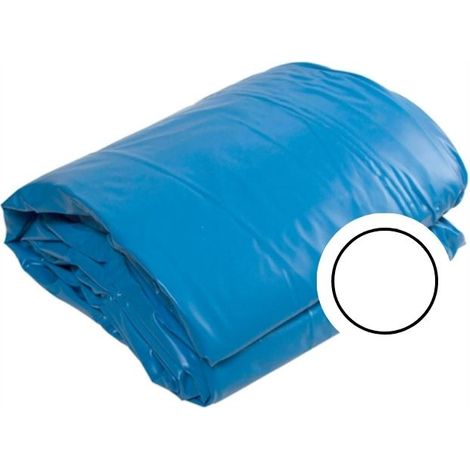 Poolfolie Rund blau Tiefe 0,90 m Folienstärke 0,40 mm überlappend ohne Biese Grau, Ø 3.00 m (1/3)