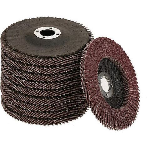 10 Schleifscheiben, Körnung 60, Polierscheiben, Fächerscheiben, 100 x 6 x 16 mm (1/4)