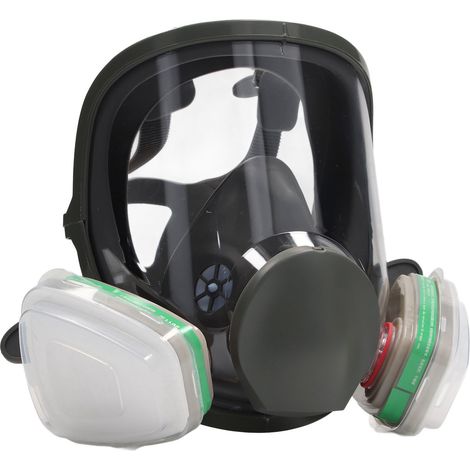 Ortviai Masque Respiratoire Intégral Réutilisable pour Peinture et Soudure – Filtre Organique N°4 + 10 Plaques Filtrantes