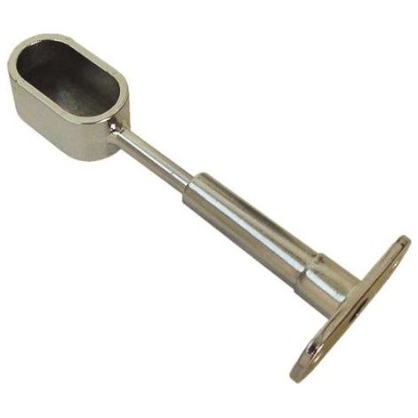 Reggitubo Ovale Chiuso per Armadio finitura Cromata fissaggio dall'alto 30x15 mm (1/2)