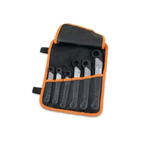 SERIE DI 6 CHIAVI A CRICCHETTO POLIGONALI APERTE BETA 120/B6