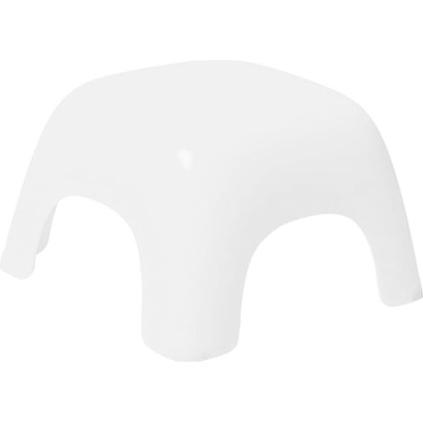 Tabouret de toilette en plastique OUNONA , marchepied salle bain blanc , antidérapant et léger , pet (1/5)