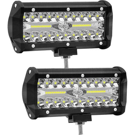 Proiettore da 7 pollici 120W Lampada da lavoro a LED WANYI Lampada da lavoro 12V/24V per veicoli 6000K 12000LM Spot Flood COMBO Fendinebbia a LED (2 pezzi) (1/5)