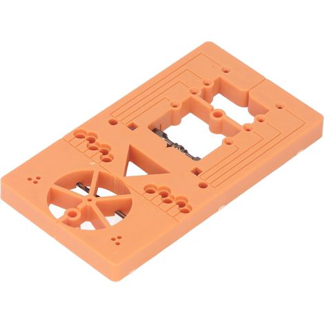 Set mit 5 Lampenschneidern aus legiertem Stahl inklusive Bohrschablone für 35-mm-Scharniere, Holzbearbeitungswerkzeug für Holz und Kunststoff, präzise Positionierungshilfe (1/5)