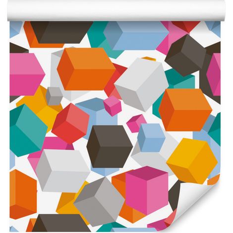Papel pintado 3D con estampado colorido para salón y dormitorio, 50x1000 cm. (1/5)
