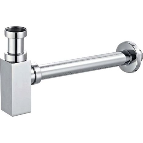Sifone arredo quadrato cromato 1"1/4  Tecom