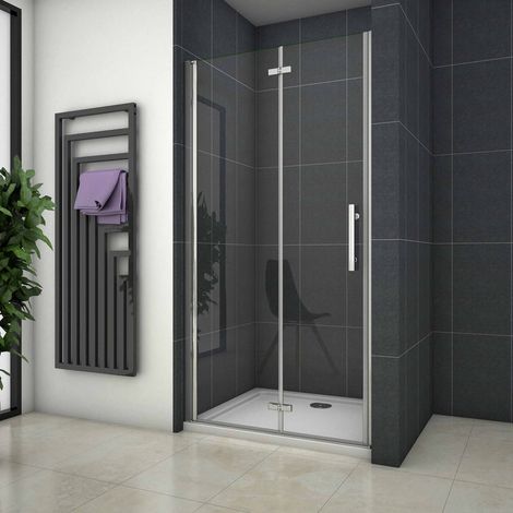 Mampara de ducha Apertura de Puerta Plegable 6mm Antical 110x195cm