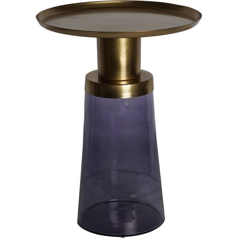 DKD Home Decor Table d appoint Bleu Doré 37 x 37 cm (1/4)