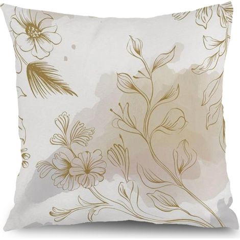 Housse de coussin floral extérieur, décoration patio maison,40×40cm (1/5)