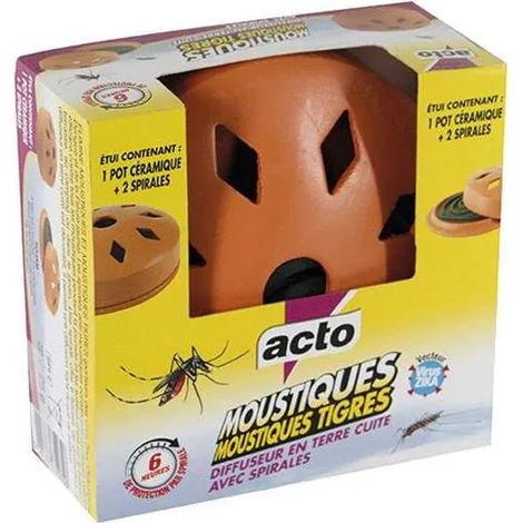 Diffusorein terracotta con spirali antizanzare