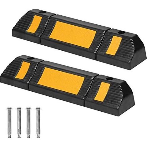 Butoir von Rad in/aus Gummi 2 Pcs Butoir von Parking 60x12x10cm Marqueur von Parking mit Schraube D ' Extension Blocage von Parking