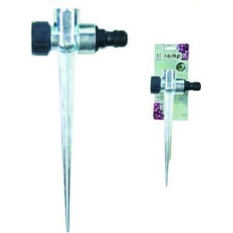 1 PUNTALE PASSANTE IN METALLO PER IRRIGATORE CON INNESTO RAPIDO FERR 295666 (1/2)