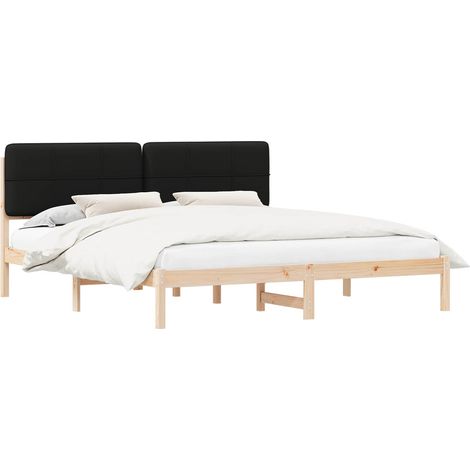 Maison Exclusive - Estructura de Cama con Cabecera Tapizada Negro (1/5)