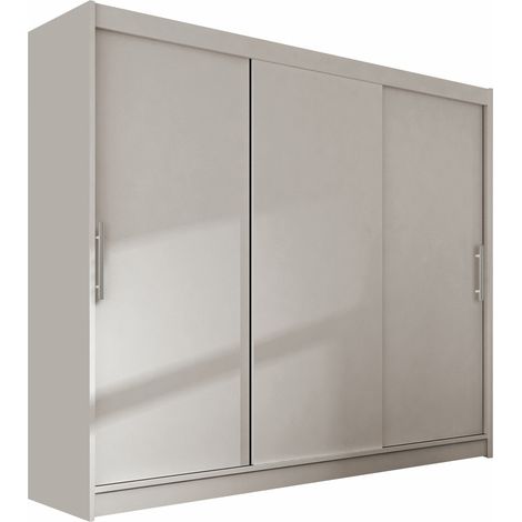 Armario Closico Ordo II, Cachemira, 215x250x58cm, Puertas de armario: Correderas, Número de estantes: 9