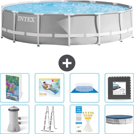 Intex Piscina Prism Frame Rotonda - 427x107 cm - 9-pezzi  S533 (1/4)
