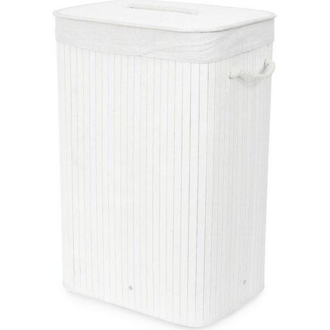 Compactor Free - Panier à linge 400 x 300 x 600 mm, bambou / blanc RAN9108 (1/5)