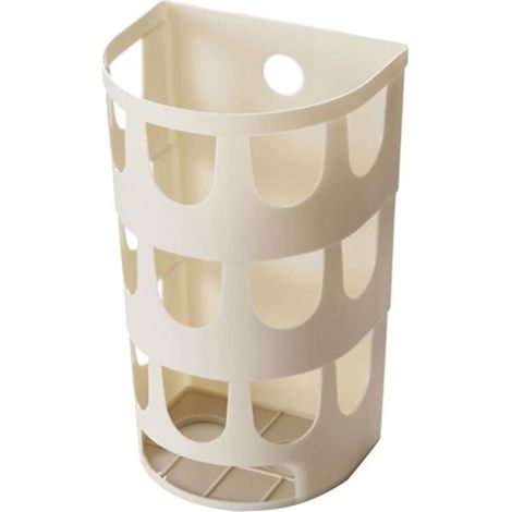 Support de Rangement pour Sacs Réutilisables - Distributeur Mural Autocollant - 12,3 x 10 x 20 cm - Kaki - 1 Pièce (1/5)
