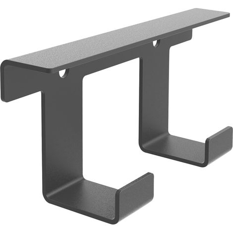 PEKA Hakenleiste 2 Haken Pecasa Stahlblech mit Feinstruktur schwarz (1/5)