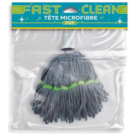 VENTEO Fast Clean Mop Refil - Recharge Serpillière Microfibre pour Balai Serpillière Microfibre Haute Absorption pour Nettoyage des Sols Durs (1/2)
