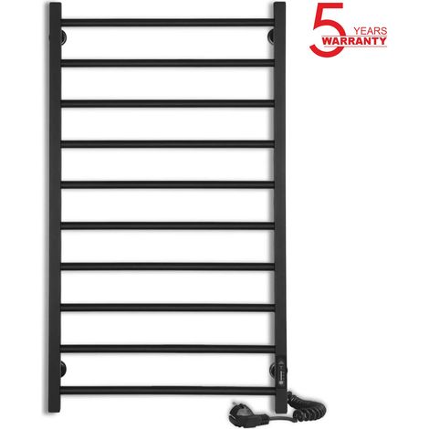 Toallero eléctrico ALFA 500x900 con temporizador ECO, 185W, Negro (1/5)